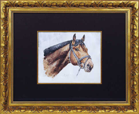 Постников Сергей Александрович. Аверон. Портрет лошади